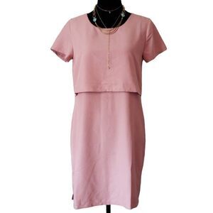 Tahari Mauve Tiered Dress sz 2